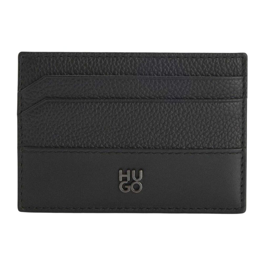 Hugo Quantic Textured Card Holder / Black